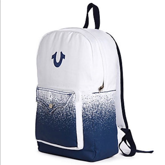 blue true religion backpack